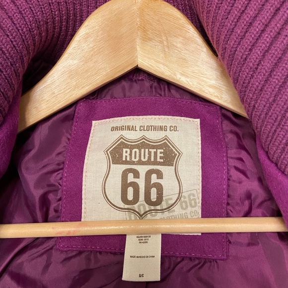 Purple Wool Blend Bomber Jacket - Picture 2 of 3